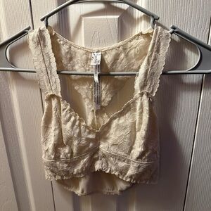 FP LACE BRALETTE IN WHITE/CREAM